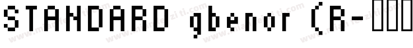 STANDARD gbenor (R字体转换